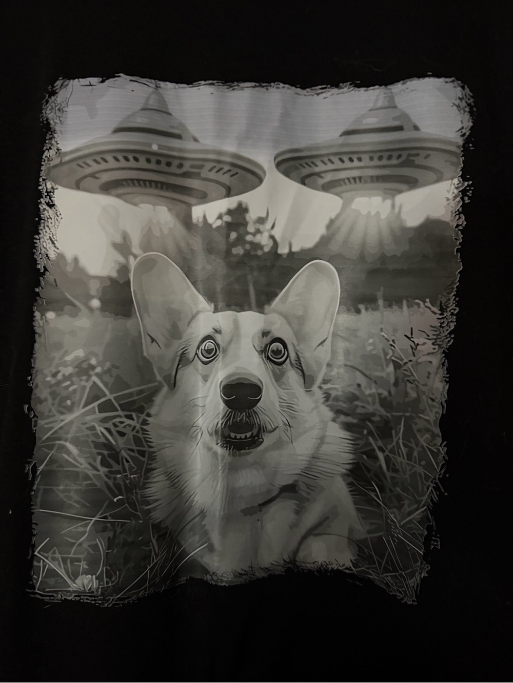Corgi UFO Graphic Tee - Black